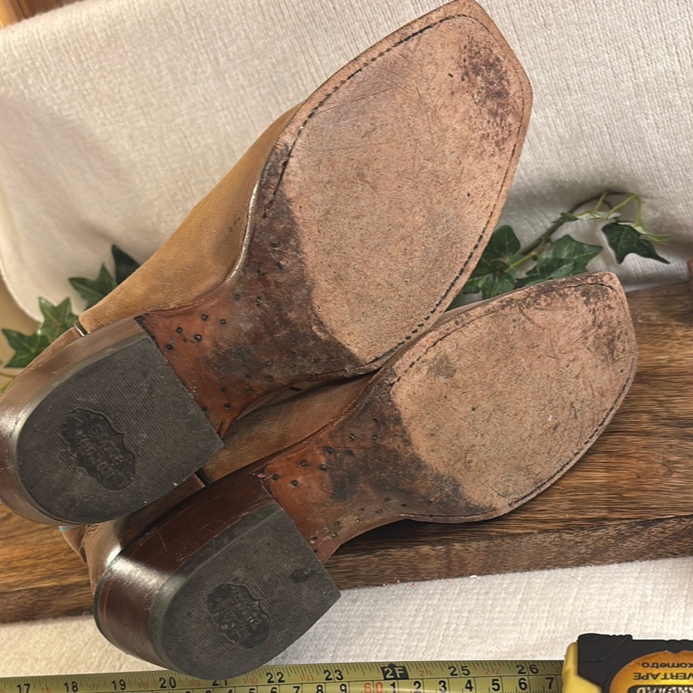 Nocona Brown and Blue Heeled Boots - Picture 8 of 8